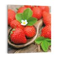 Obraz na płótnie 50x50 - Truskawki: owocowa ekstaza - truskawki, owoce