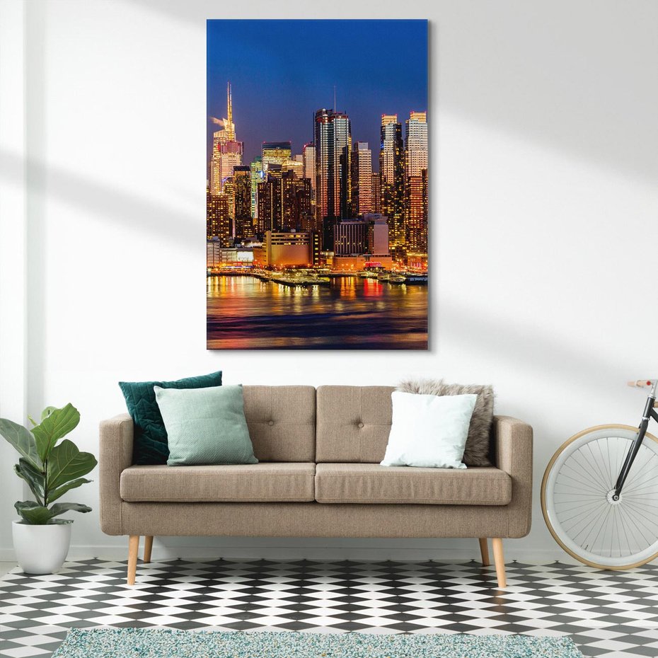 Obraz na płótnie 80x120 - Nocne Tętno Nowego Jorku - Nowy Jork, noc