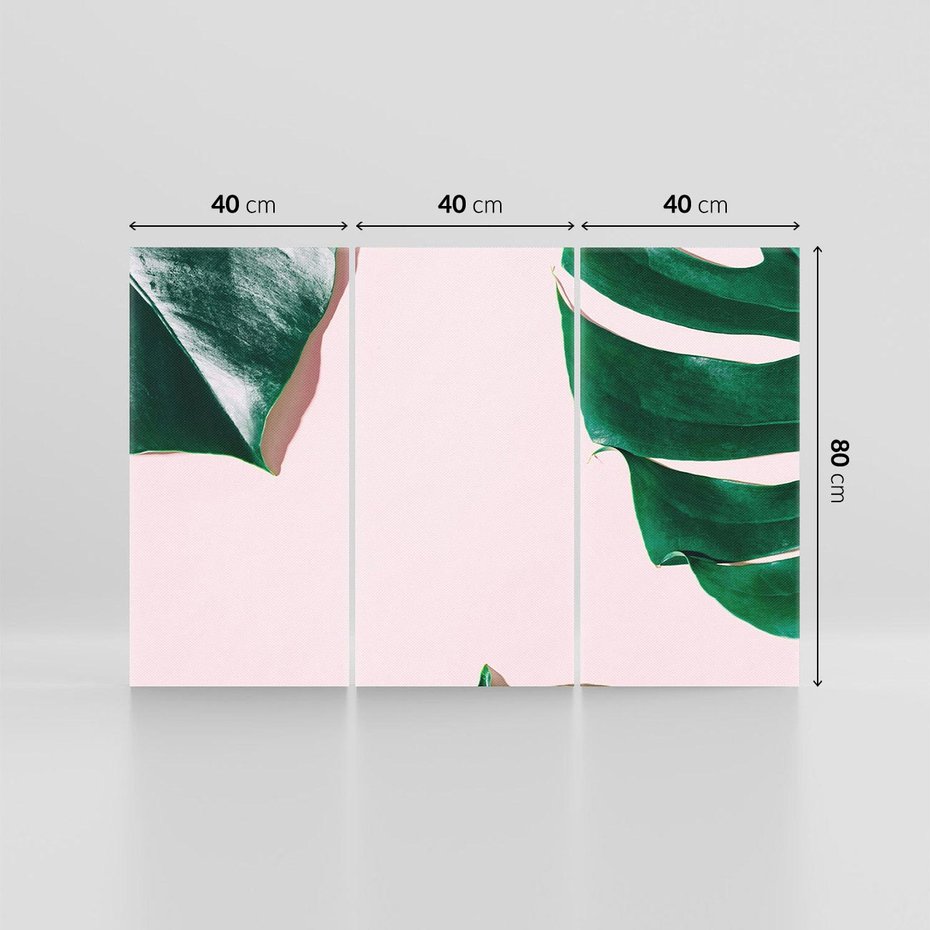 Obraz na płótnie 120x80 - Siła Natury - liście, monstera