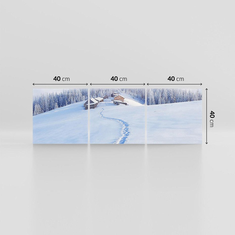 Obraz na płótnie 120x40 - Magia zimowych gór - zima, góry