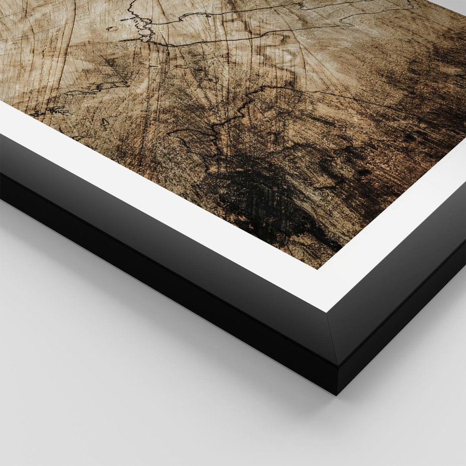 Plakat w ramie 40x50 - Słoje Natury - słoje drzewa, pieńdrzewa - rama czarna