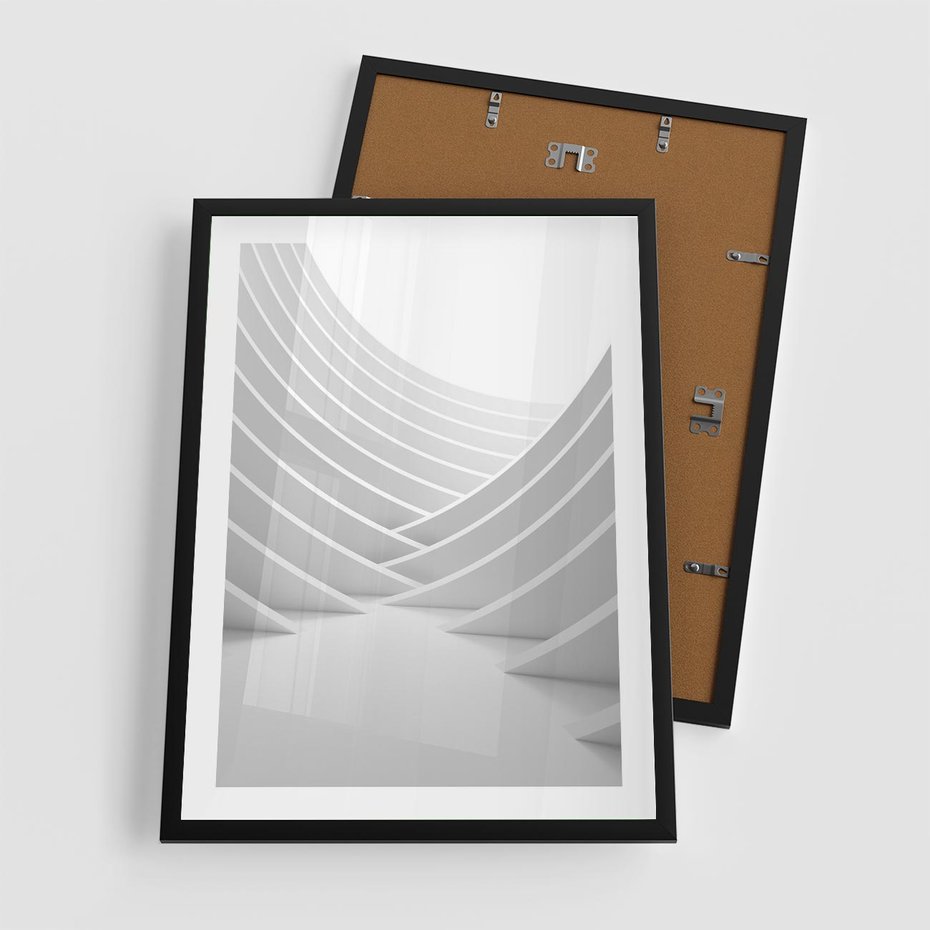 Plakat w ramie 50x70 - Nowoczesna Ekspresja - abstrakcja, 3D - rama czarna