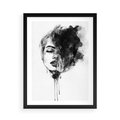 Plakat w ramie 50x70 - Kobieta w akwareli - kobieta, akwarela - rama czarna