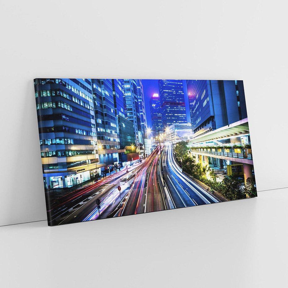 Obraz na płótnie 120x60 - Nocne Światła Miasta - noc, miasto