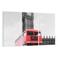 Obraz na płótnie 120x80 - Autobusy w tętniącym życiem Londynie - Londyn, autobus