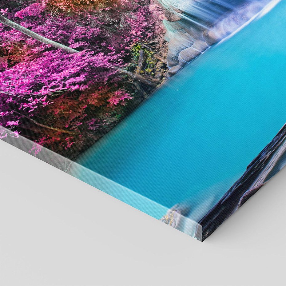 Obraz na płótnie 70x50 - Uroki wodospadu w lesie - Tajlandia, wodospad