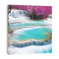 Obraz na płótnie 80x80 - Tajlandzki Wodospad: Moc Natury - Tajlandia, wodospad