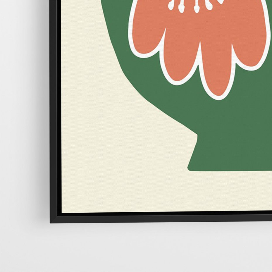 Obraz w ramie 50x70 - Kreatywne Impulsy - boho styl, wazon - rama czarna