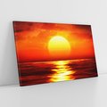 Obraz na płótnie 100x70 - Romantyczny Zachód Słońca nad Morzem - zachód, słońca