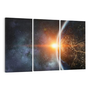 Obraz na płótnie 120x80 - Fascynująca kosmiczna aura - kosmos, ziemia