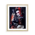 Plakat w ramie 40x50 - Elegancka japońska gejsza - japońska, gejsza - rama drewno
