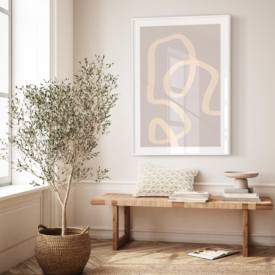 Plakat bez ramy 40x50 - Nowoczesne Odbicia - minimalistyczny obraz, nowoczesny