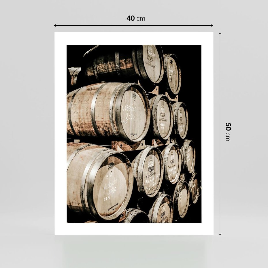 Plakat bez ramy 40x50 - Tradycyjne Beczki - beczki, rustykalna fotografia