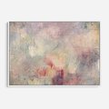Obraz w ramie 70x50 - Miękka Melodia Pasteli - olejne płótno, pastelowe kolory - rama biała