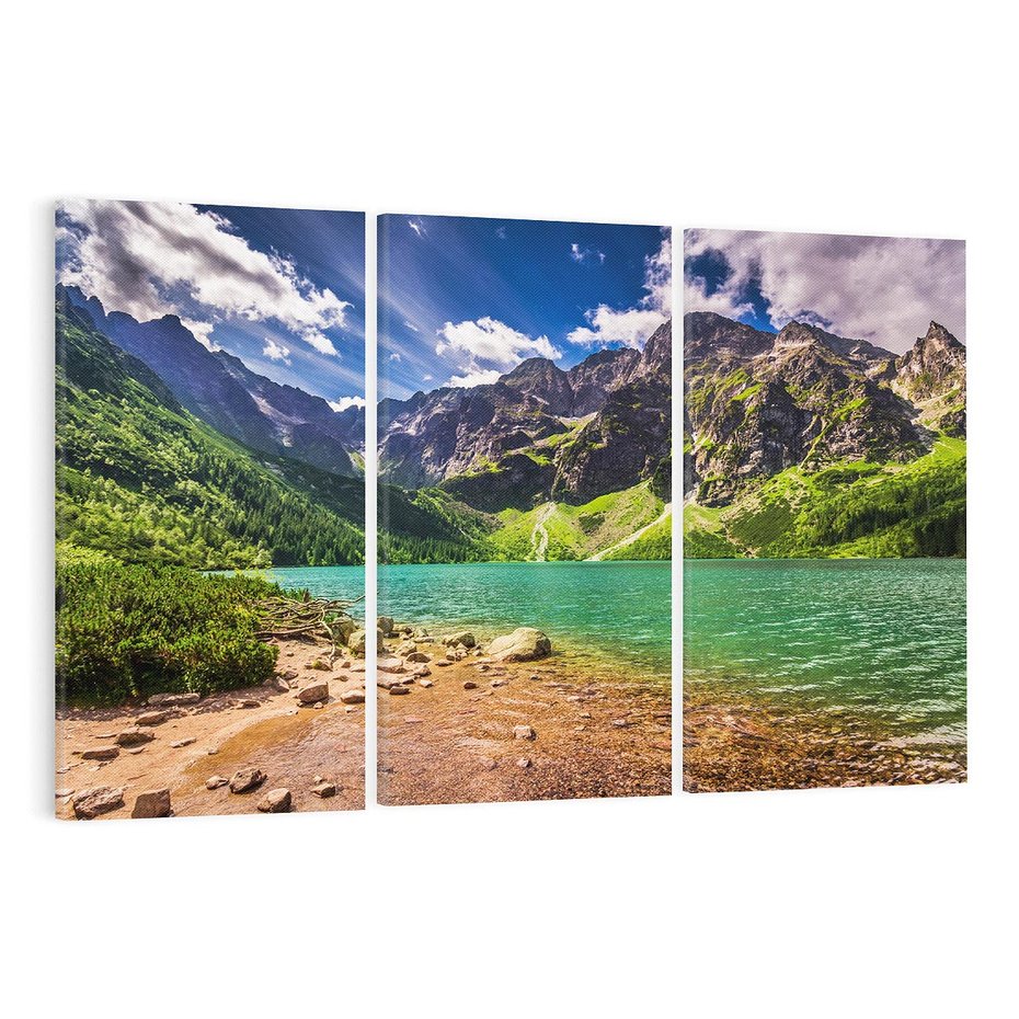 Obraz na płótnie 120x80 - Urok gór i jezior - góry, jezioro