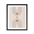 Plakat w ramie 40x50 - Zgeometryzowane Wizje - boho plakat, minimalizm - rama czarna