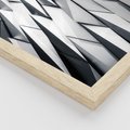Zestaw obrazy w ramie 50x70 galeria - Nowoczesna, architektura, black, white - rama drewno