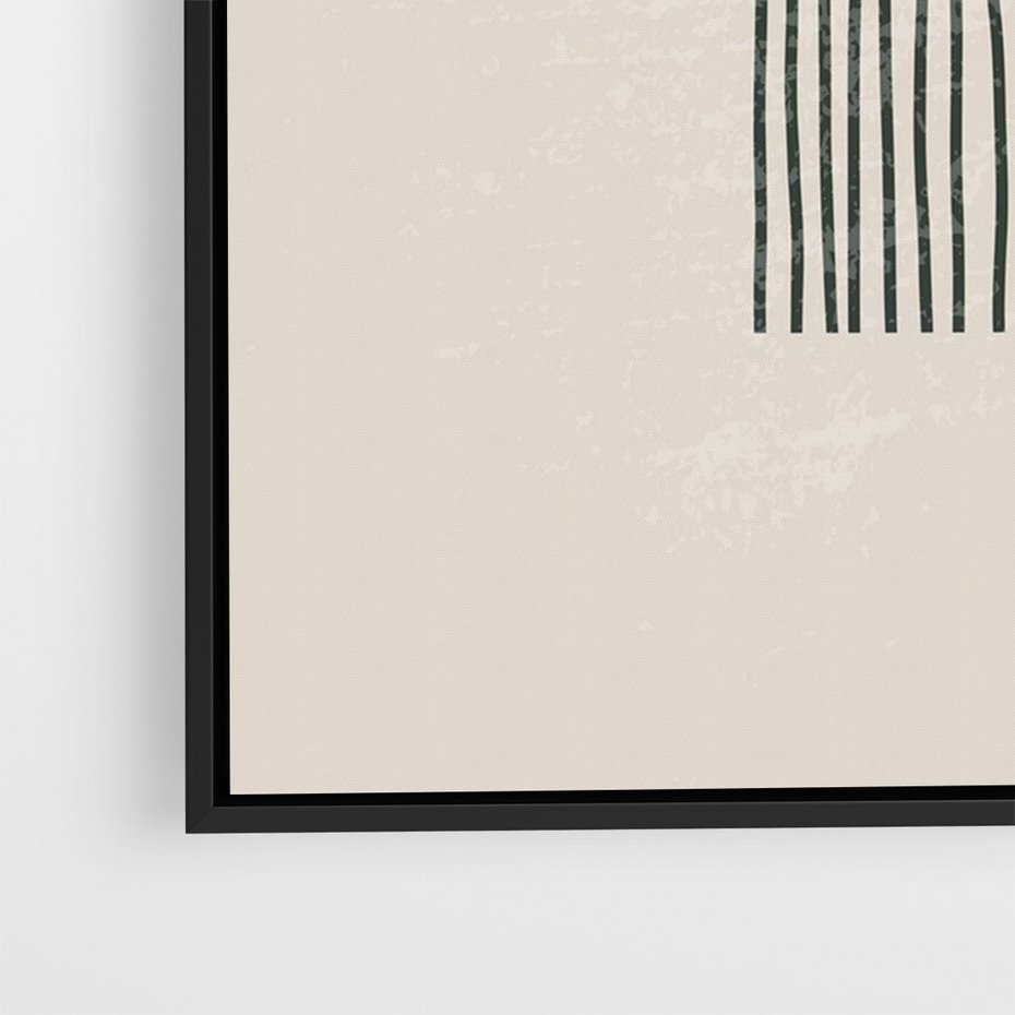 Obraz w ramie 50x70 - Przenikające Formy - nowoczesna sztuka, minimalizm - rama czarna