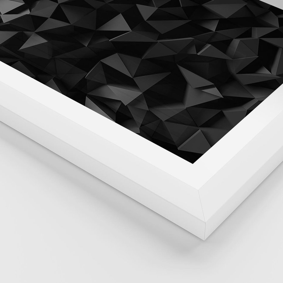 Plakat w ramie 30x40 - Geometryczna nowoczesność - geometryczne, nowoczesne - rama biała