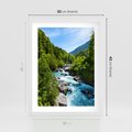Plakat w ramie 30x40 - Górski strumyk - strumyk, góry - rama biała