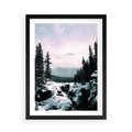 Plakat w ramie 50x70 - Zimowe Góry - zimowy krajobraz, góry - rama czarna