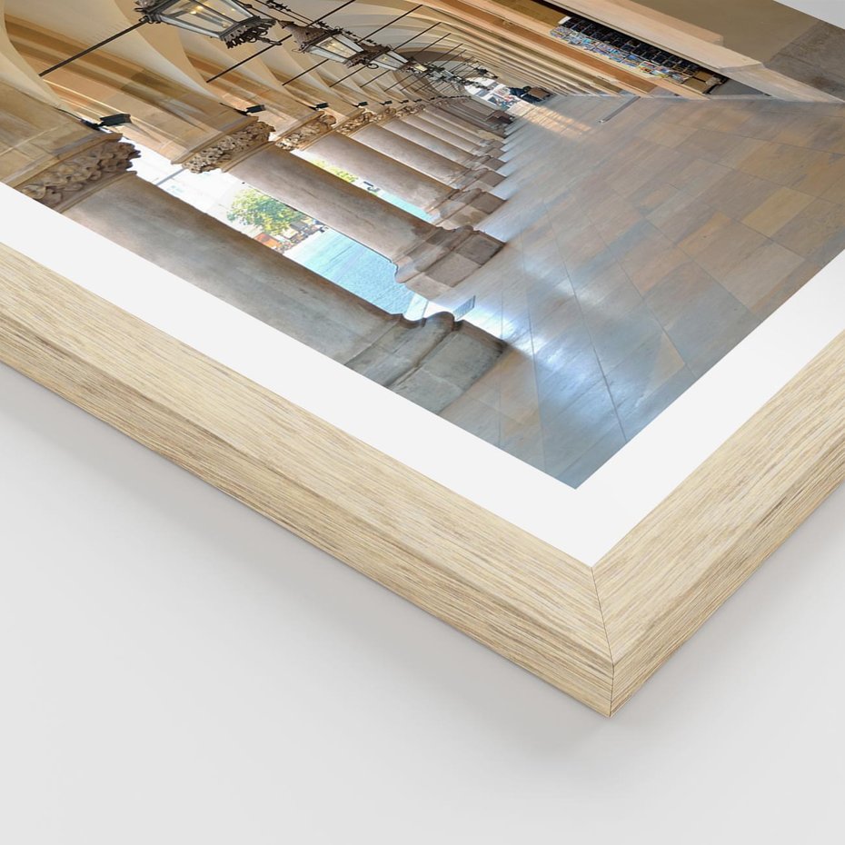 Plakat w ramie 50x70 - Uliczka w perspektywie czasu - uliczka, perspektywa - rama drewno