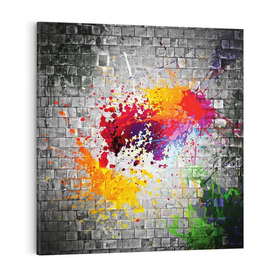 Obraz na płótnie 70x70 - Ekspresja Graffiti - farba, graffiti