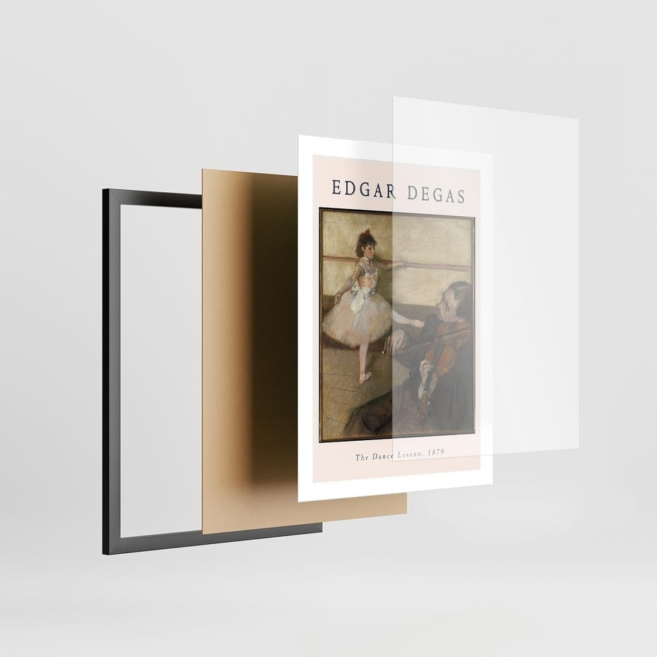 Plakat w ramie 50x70 - Klasyka Baletu - Edgar Degas, reprodukcja obrazu - rama czarna