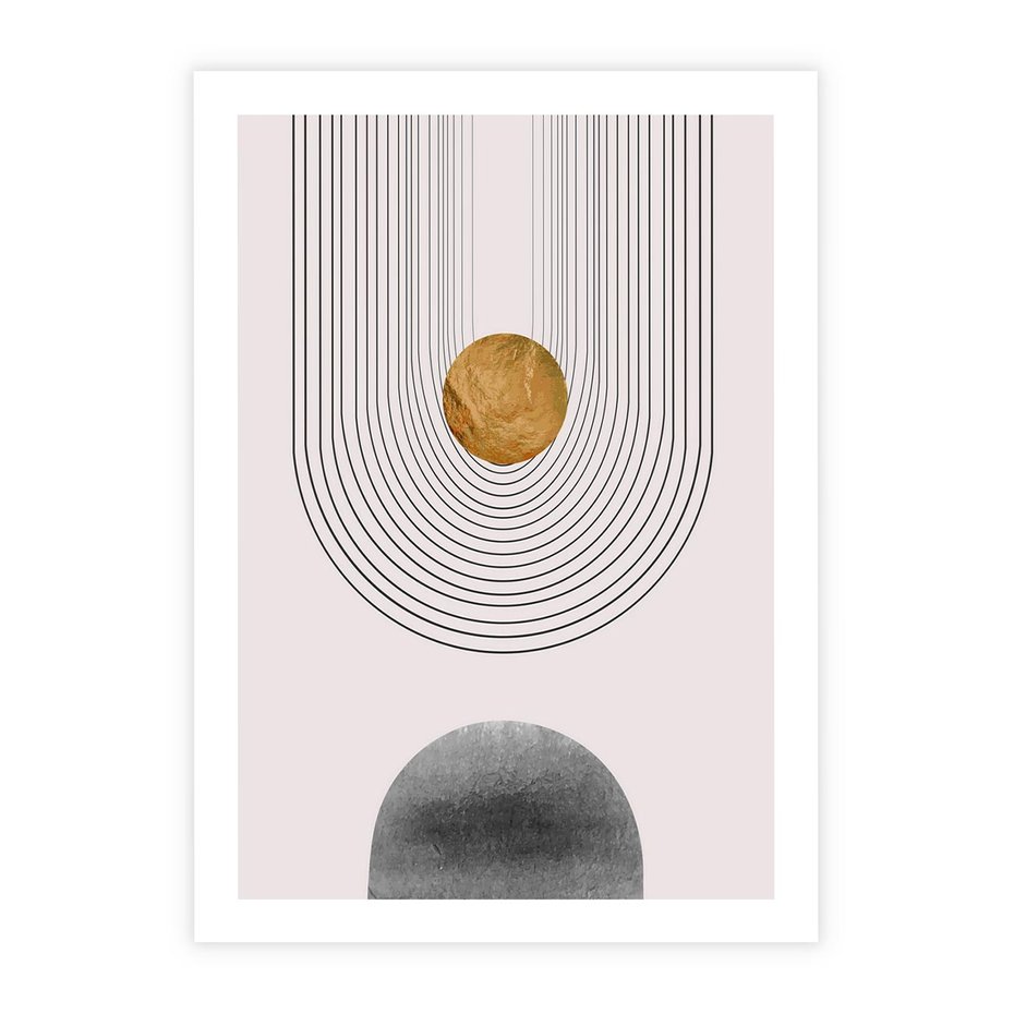 Plakat bez ramy 40x50 - Geometryczny Blask - nowoczesna grafika, geometria