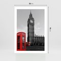 Plakat bez ramy 50x70 - Budka telefoniczna przed Big Benem - budka, Londyn