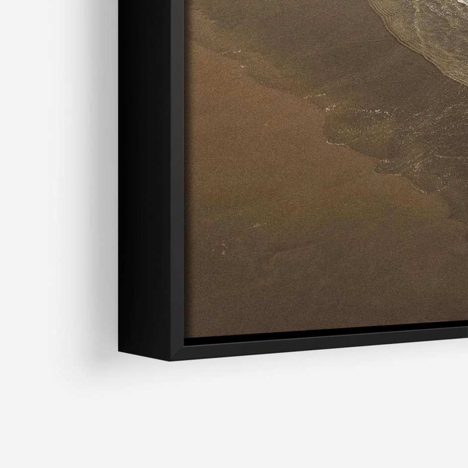 Obraz w ramie 50x50 - Spokój nad plażą - plaża, morze - rama czarna