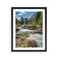 Plakat w ramie 40x50 - Górski strumyk w harmonii - strumyk, górski - rama czarna