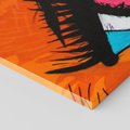 Obraz na płótnie 140x70 - Artystyczne spojrzenie: oko w graffiti - oko, graffiti