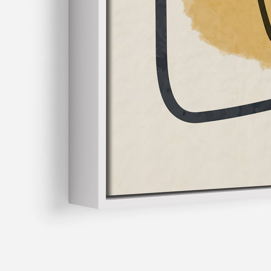 Obraz w ramie 80x120 - Rozkwitające Formy - abstrakcyjne nieregularne kształty, minimalistyczny plakat - rama biała