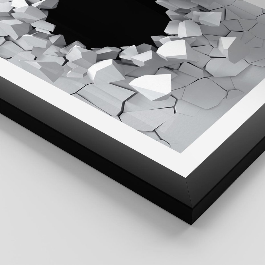 Plakat w ramie 50x70 - Nowoczesna Abstrakcja - grafika, nowoczesna - rama czarna