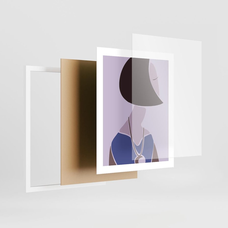 Plakat w ramie 40x50 - Kobieca Esencja - nowoczesny plakat, modern art - rama biała