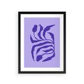 Plakat w ramie 30x40 - Boho Sztuka Wolności - kwiaty, energetyczne fioletowe tło - rama czarna