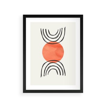 Plakat w ramie 50x70 - Lustrzane Widzenie - koło, boho styl - rama czarna