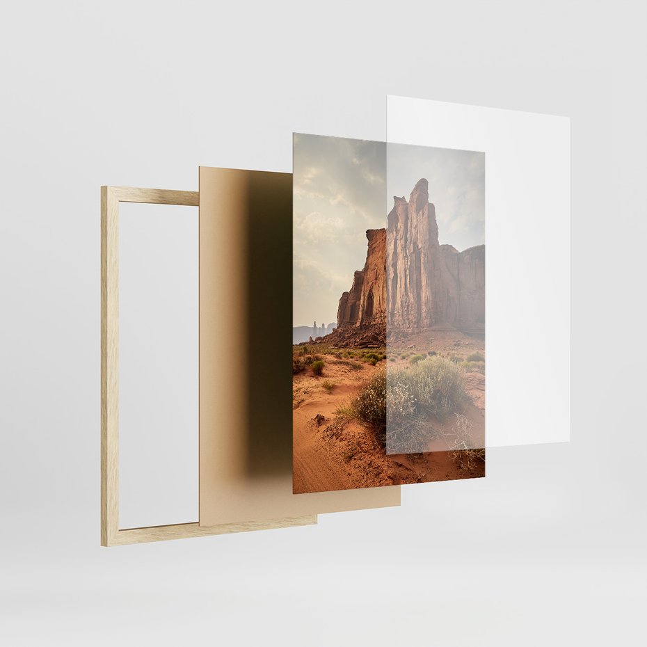 Zestaw obrazy w ramie 30x40 galeria - Kanion, widok, pustynia, USA - rama drewno