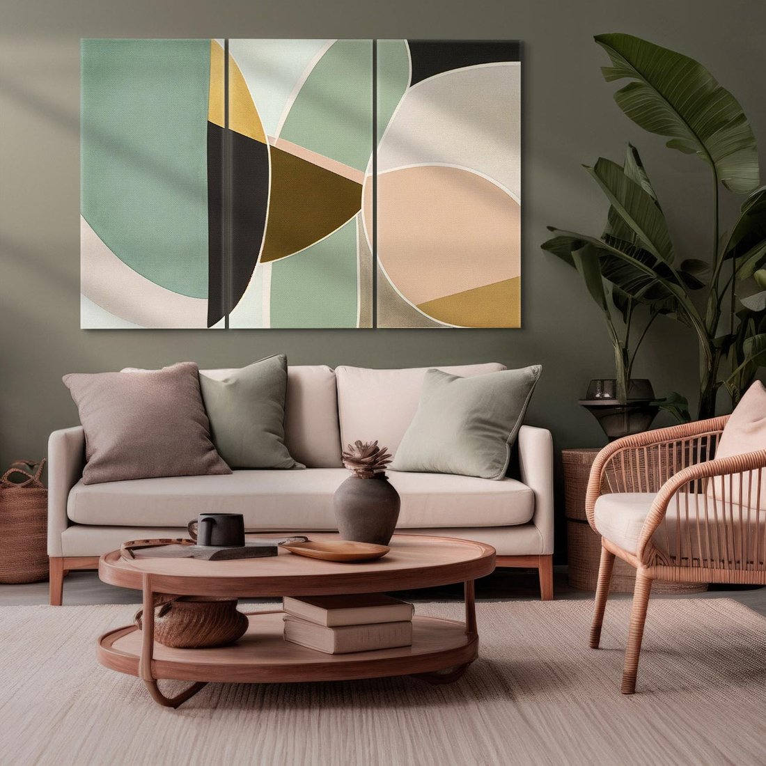 Obraz na płótnie 120x80 - Abstrakcyjne Pudry - abstrakcyjne kształty, plamy