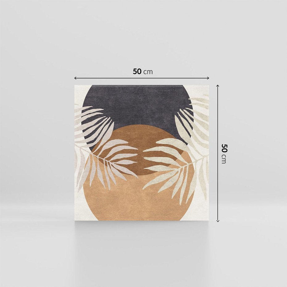 Obraz na płótnie 50x50 - Kompozycje ukrytych myśli - symetria, dwa koła po środku