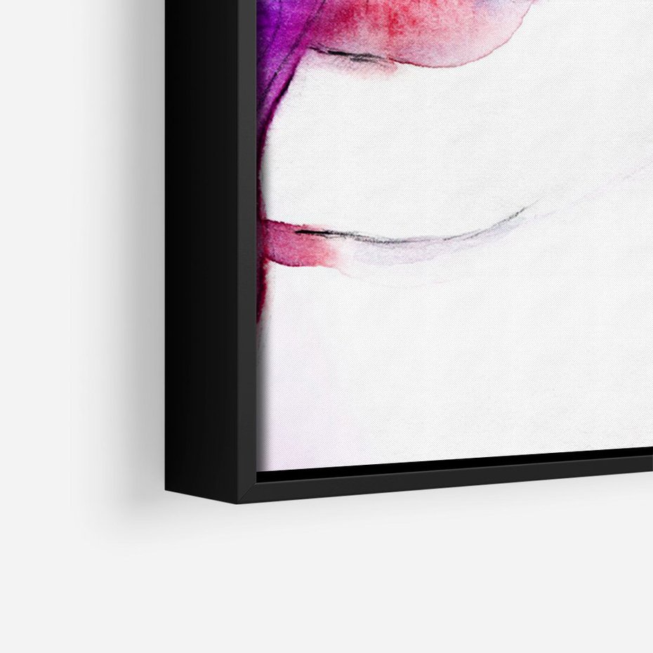 Obraz w ramie 50x70 - Kobieta Twarz Abstrakcja - kobieta, twarz - rama czarna