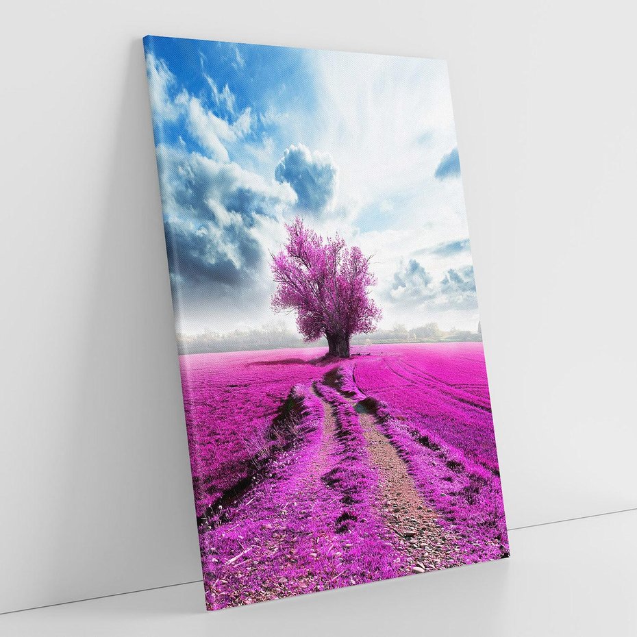 Obraz na płótnie 80x120 - Fioletowa abstrakcja w ruchu - abstrakcja, fiolet