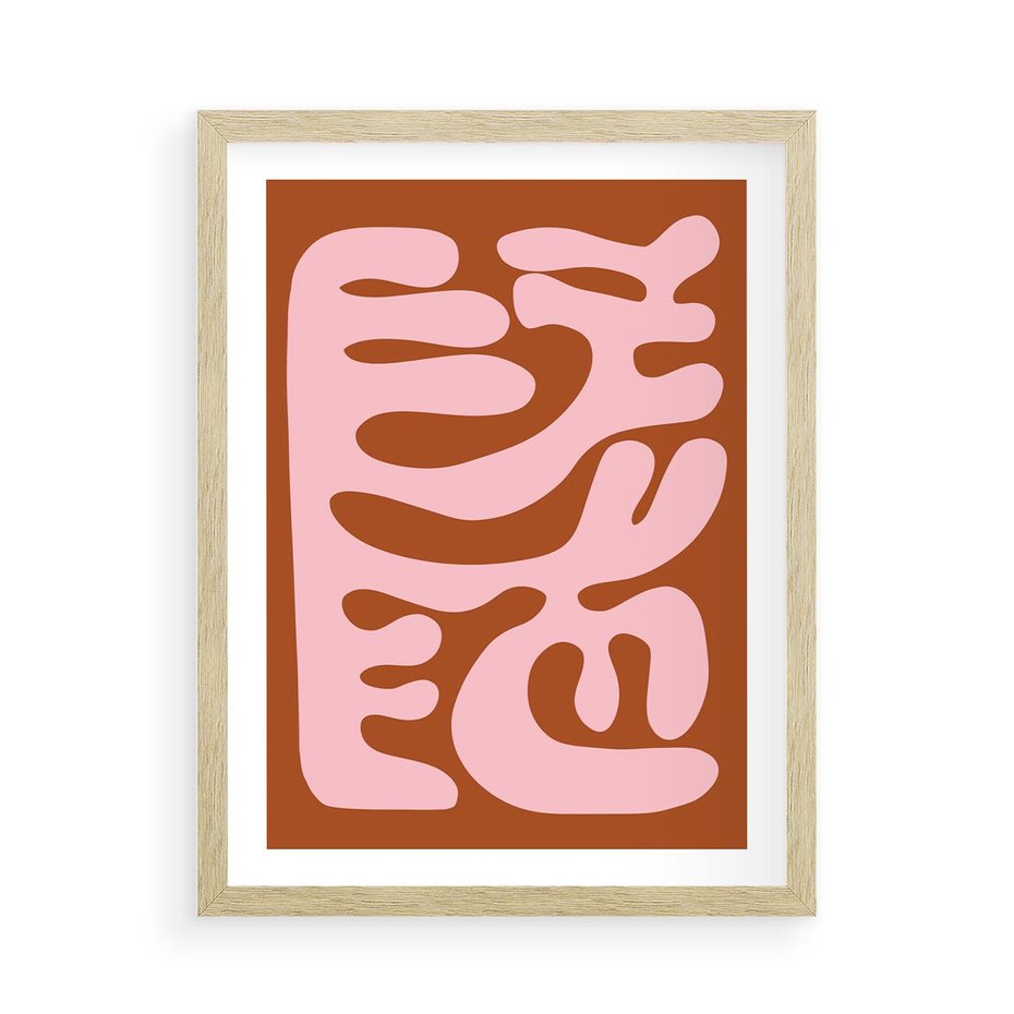 Plakat w ramie 50x70 - Migotliwe Boho Marzenia - abstrakcyjny obraz, plakat - rama drewno