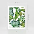 Plakat w ramie 40x50 - Oaza Natury - liście, tropikalne - rama biała