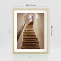 Plakat w ramie 40x50 - Schody Wymiarów - schody, tunel - rama drewno