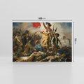 Obraz na płótnie 100x70 - "Wolność prowadząca lud" Eugène Delacroix - Reprodukcja - reprodukcja, obraz na płótnie
