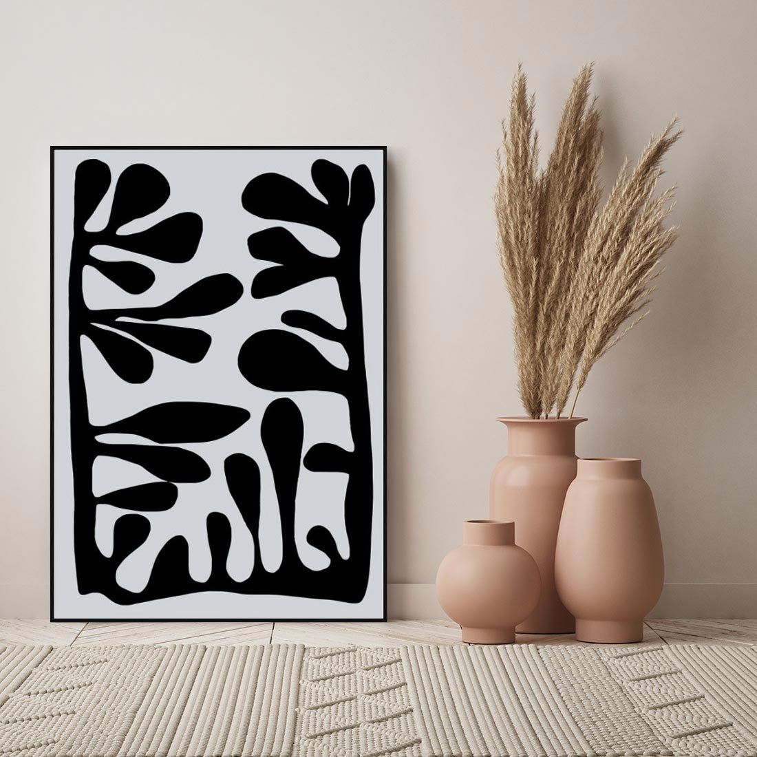 Obraz w ramie 70x100 - Taniec Kształtów - matisse, sztuka nowoczesna - rama czarna