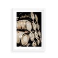 Plakat w ramie 30x40 - Tradycyjne Beczki - beczki, rustykalna fotografia - rama biała