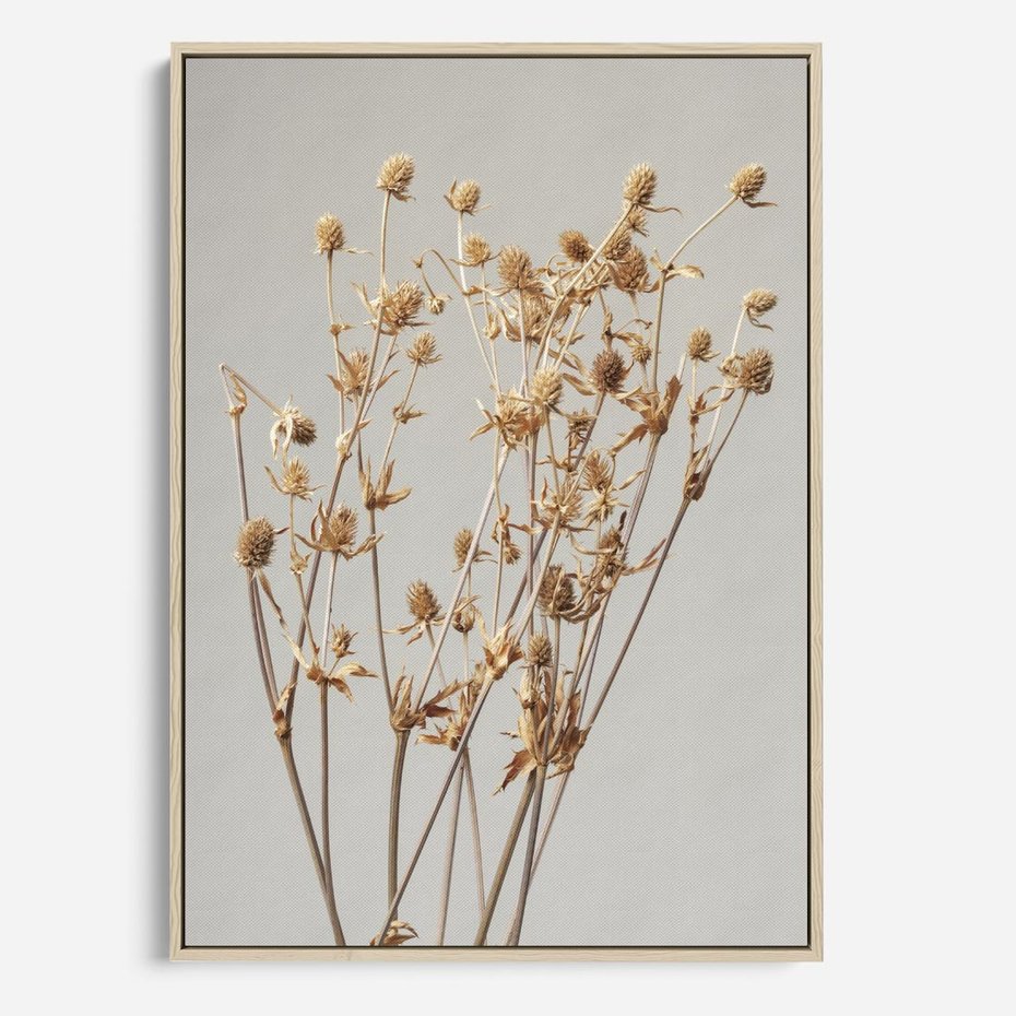 Obraz w ramie 80x120 - Delikatne gipsówki - gipsówka, suche - rama drewno